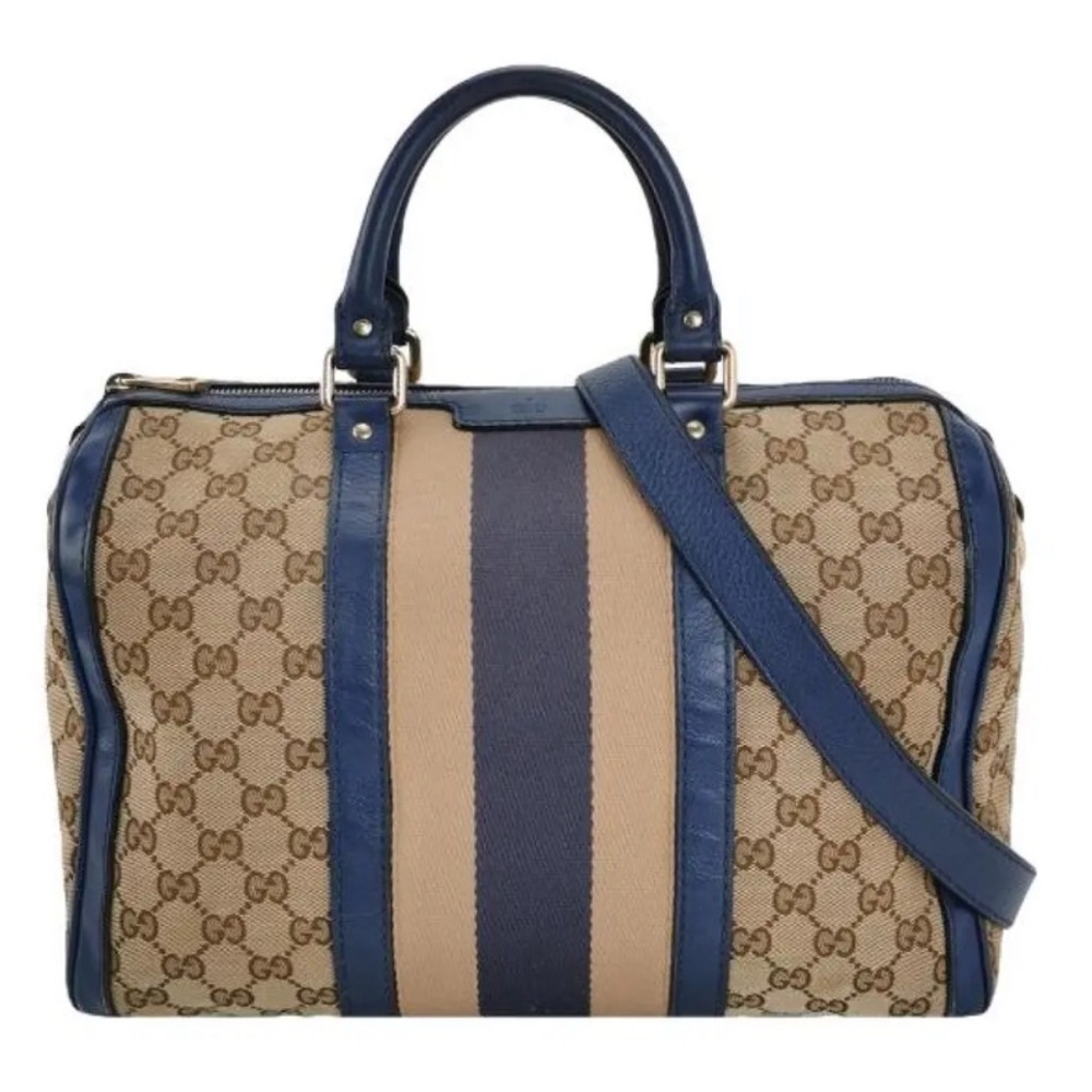 Gucci’s Boston cloth crossbody bag - beige & blue